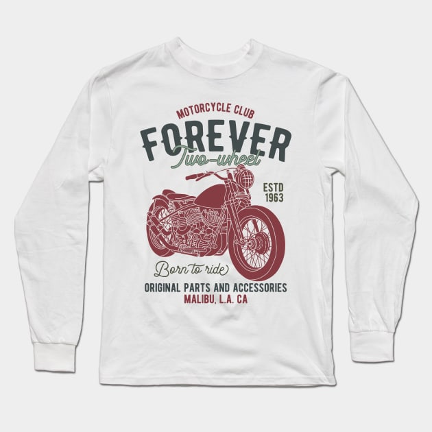 Forever two wheel Long Sleeve T-Shirt by Design by Nara